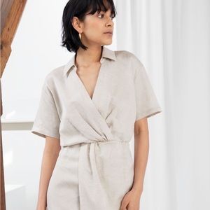 & Other Stories Paris Atelier Linen Wrap Dress